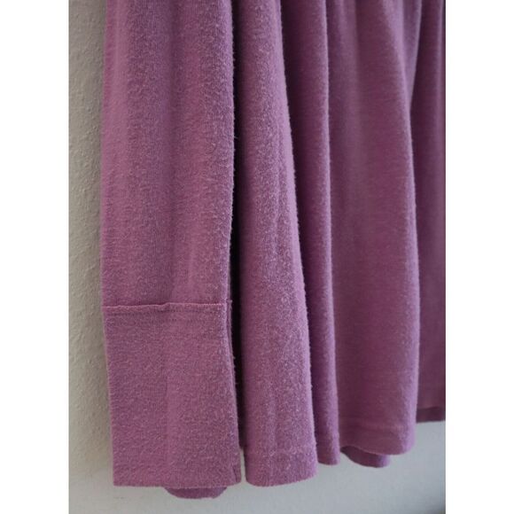 Free People OB1054010 Womens Sz XS Plum Lilac Forever Your Girl Babydoll L/S Top - Picture 7 of 9